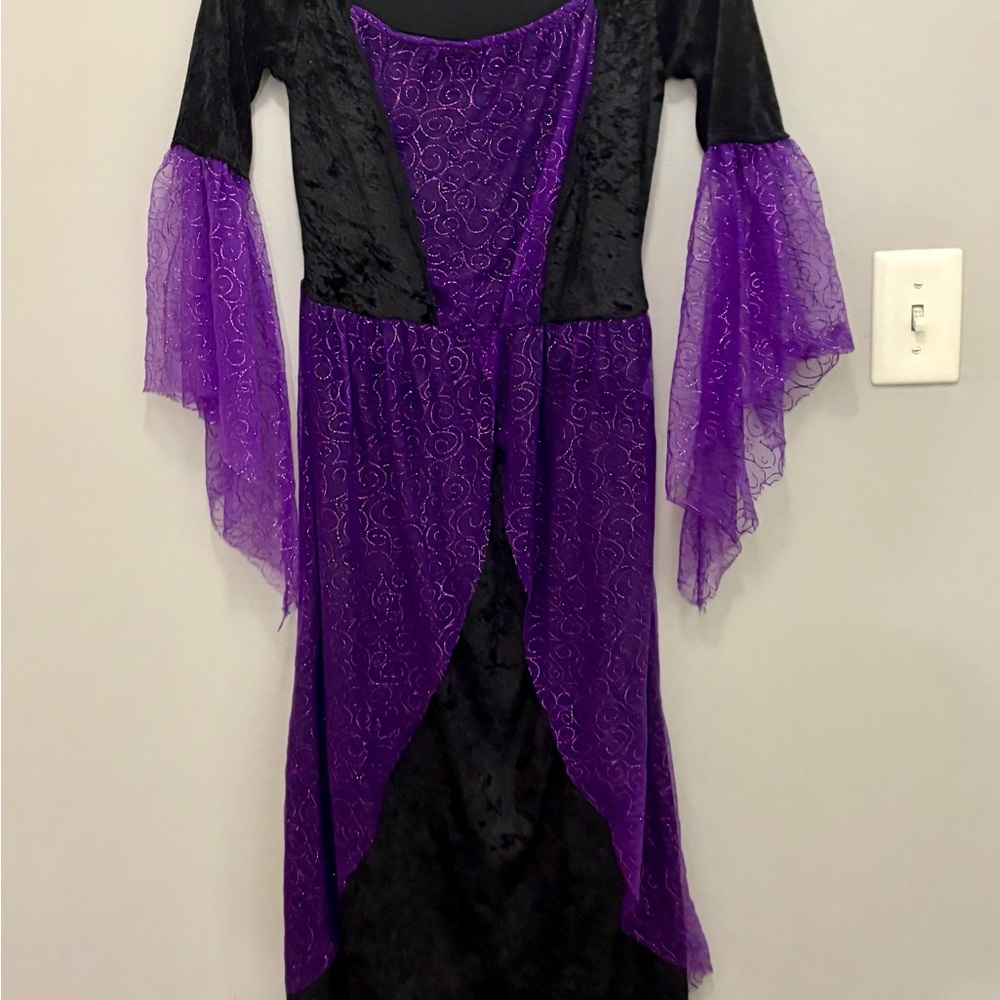 Enchanting Black and Purple Kids Halloween Costume - Picture 8 of 11